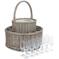 Red Hamper Chilled Drinks Picnic Basket