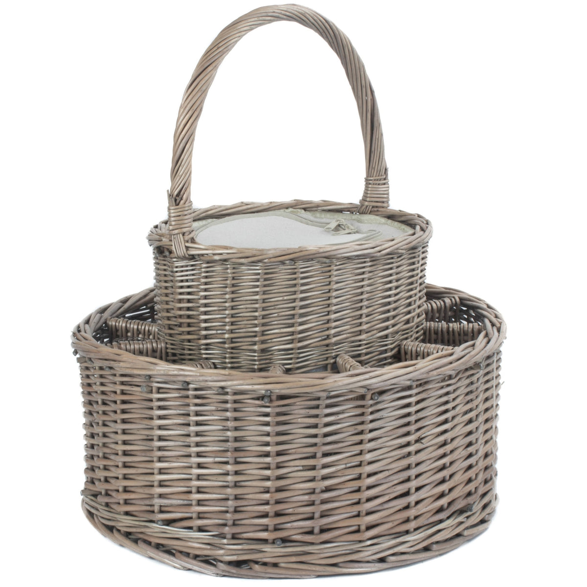 Red Hamper Chilled Drinks Picnic Basket