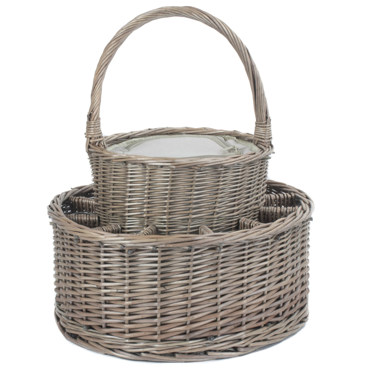 Red Hamper Chilled Drinks Picnic Basket