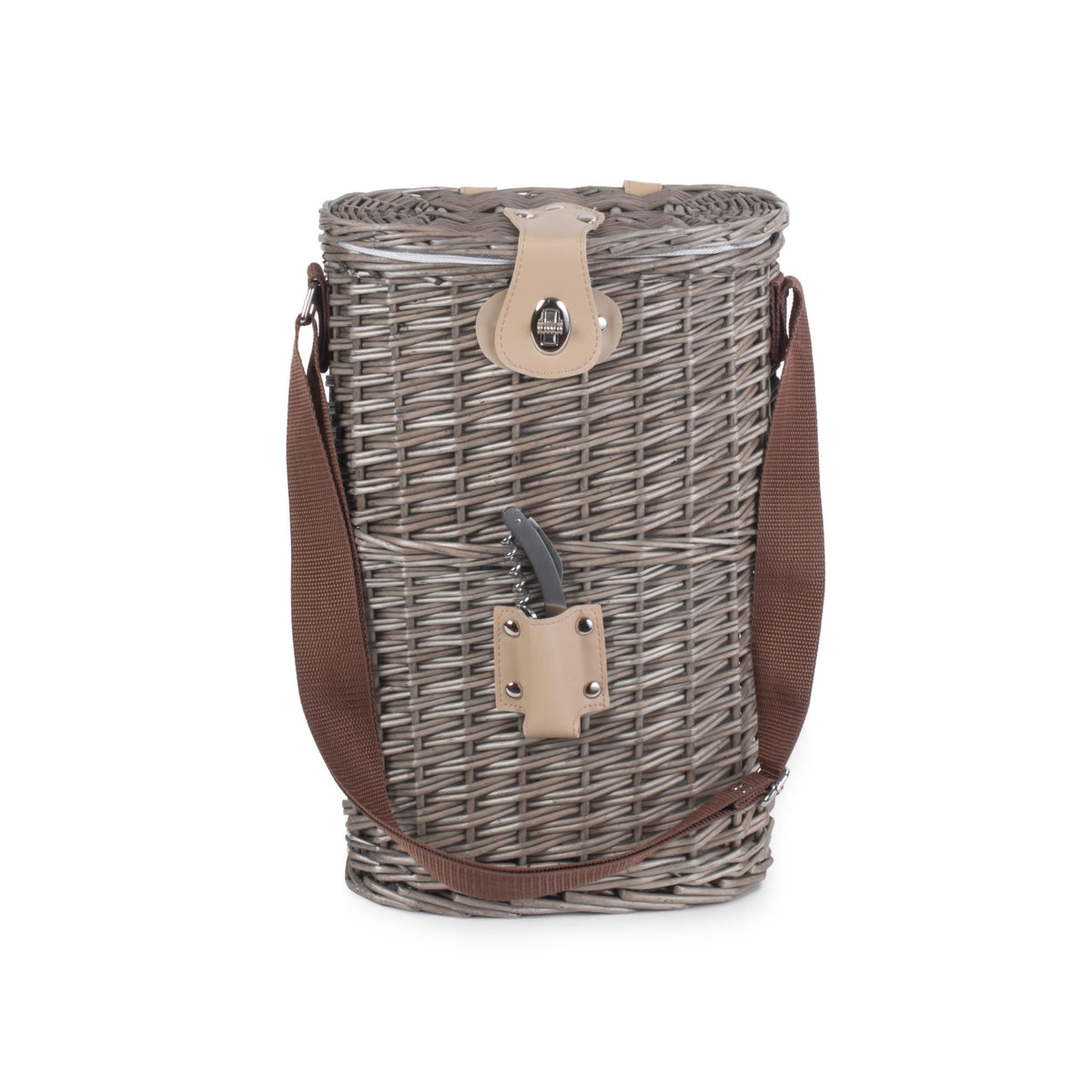 Red Hamper 6 Bottle Willow Insulated Bottle Carrier