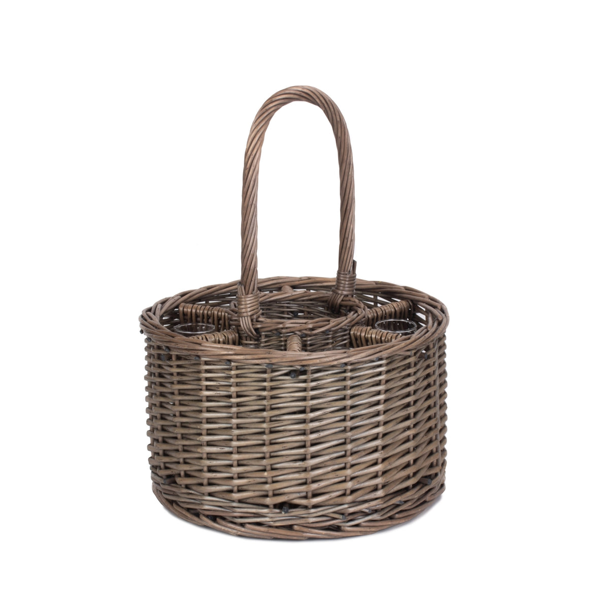Red Hamper Special Event Basket Wicker Basket Wine Glasses