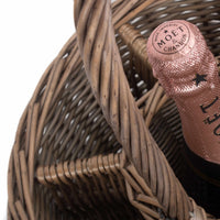 Red Hamper Special Event Basket Wicker Basket Wine Glasses