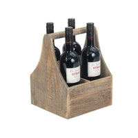 Red Hamper Oak Effect Wooden Carrier