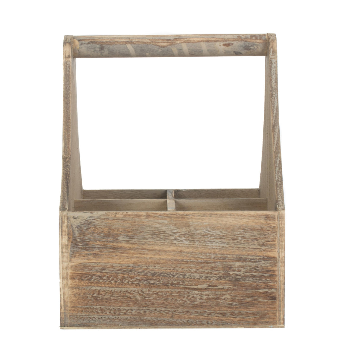 Red Hamper Oak Effect Wooden Carrier