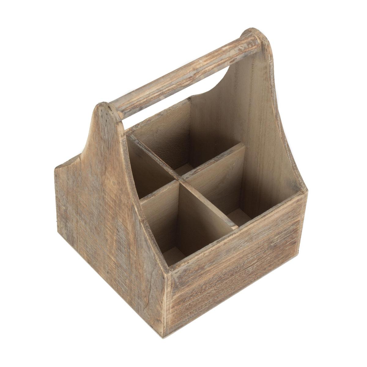 Red Hamper Oak Effect Wooden Carrier