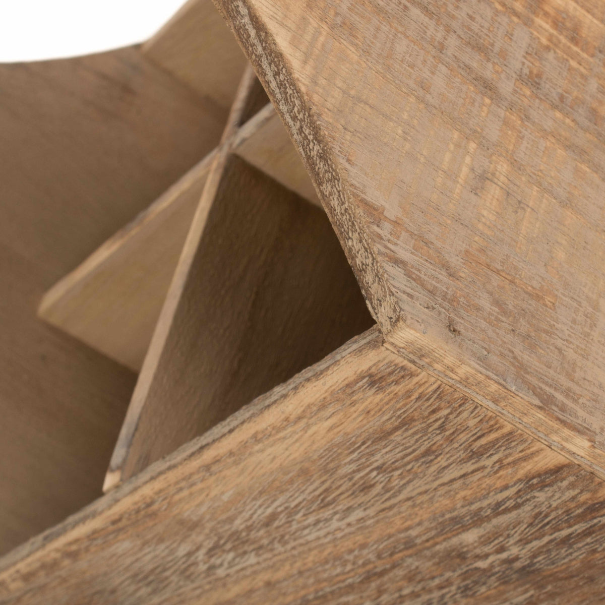 Red Hamper Oak Effect Wooden Carrier