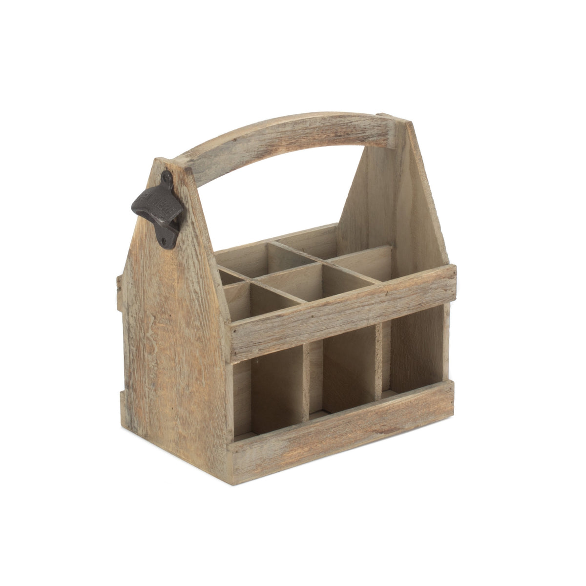 Red Hamper Oak Effect Wooden Carrier