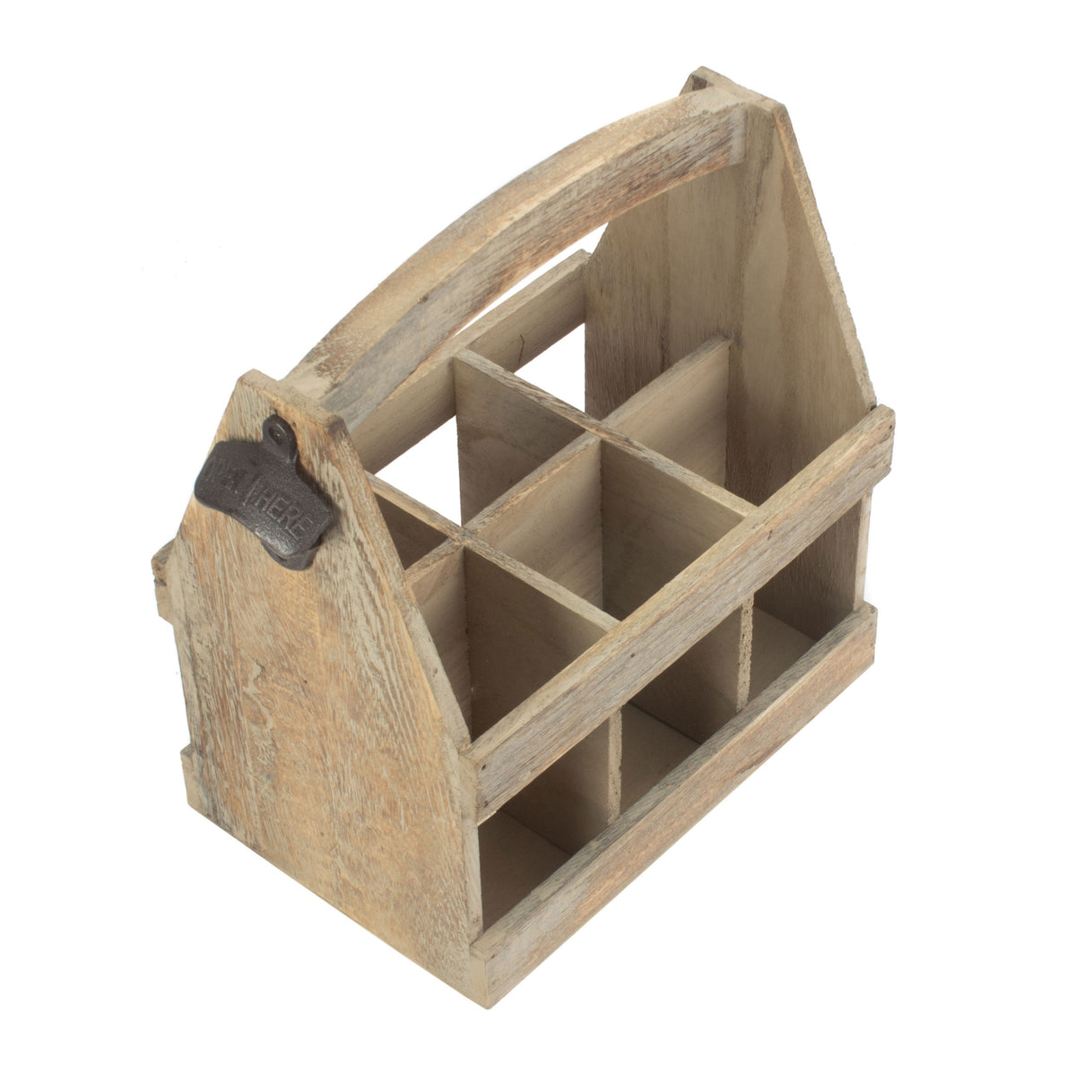 Red Hamper Oak Effect Wooden Carrier