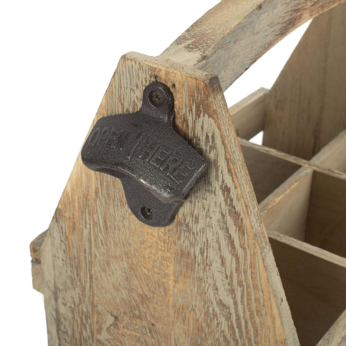 Red Hamper Oak Effect Wooden Carrier