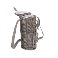 Red Hamper Single Bottle and 2 Cartridge Glass Carrier With Shoulder Strap