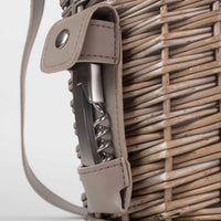 Red Hamper Single Bottle and 2 Cartridge Glass Carrier With Shoulder Strap