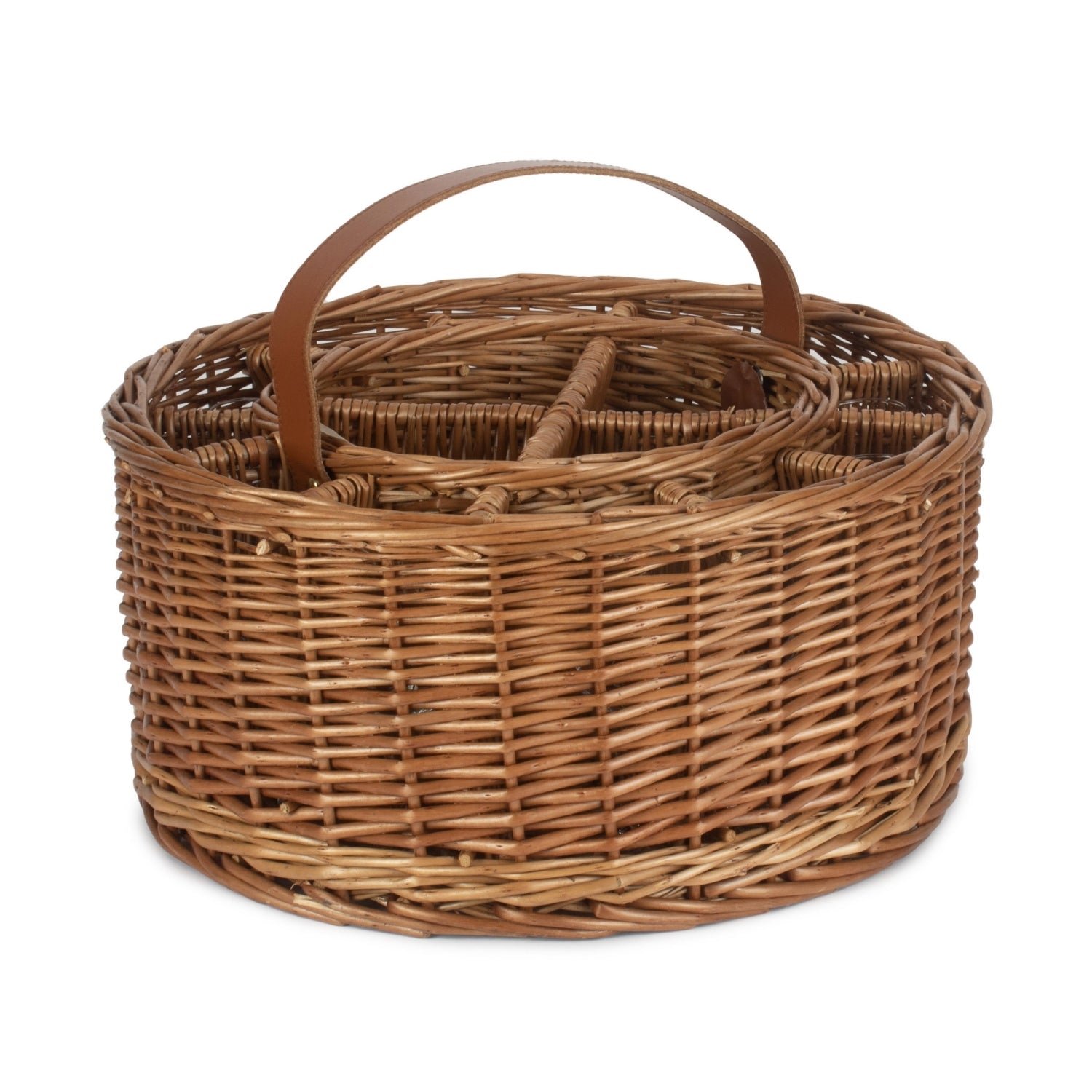 Wicker Light Steamed Garden Party Basket Red Hamper