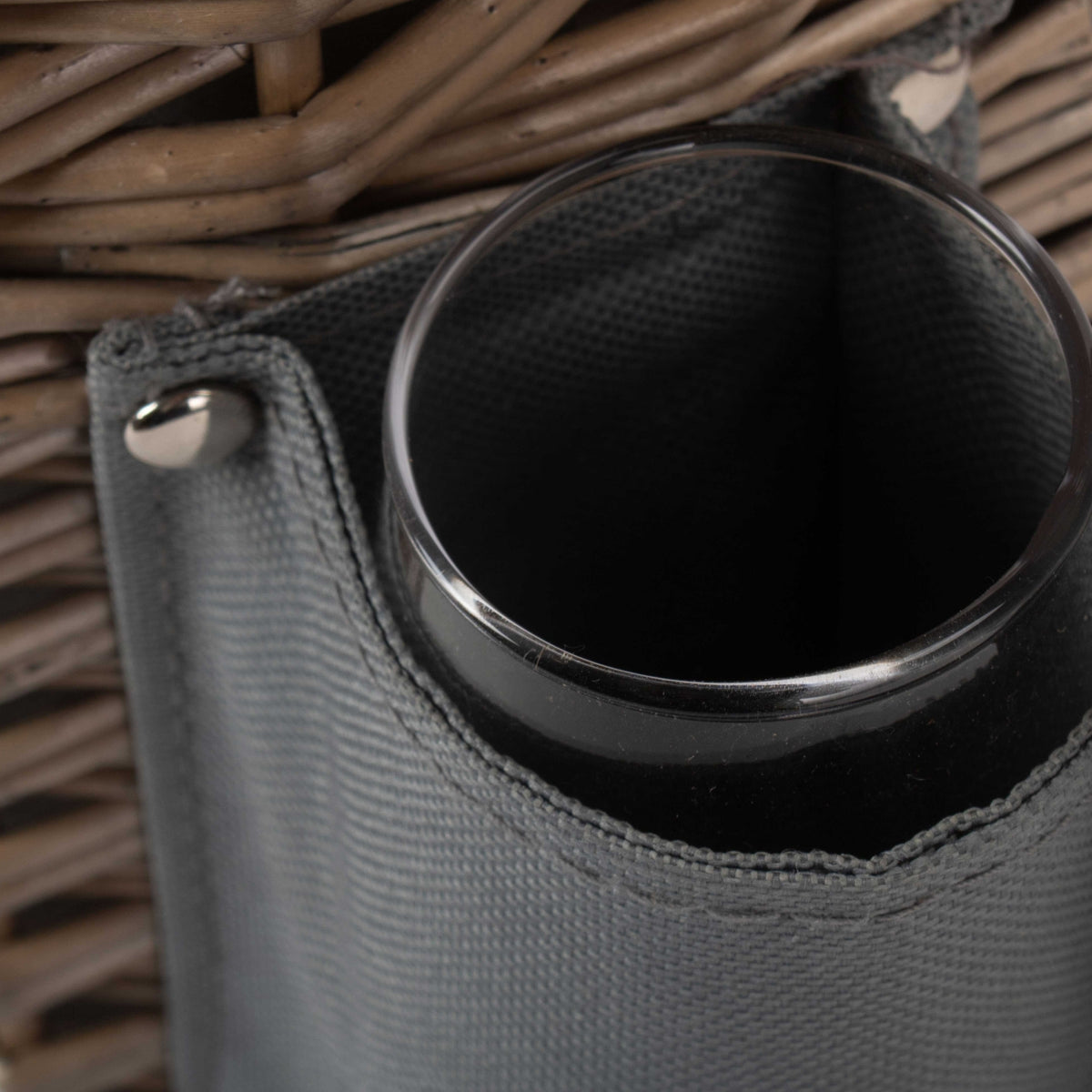Red Hamper Single Bottle and 2 Champagne Glass Carrier With Shoulder Strap