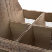 Red Hamper Oak Effect 4 Beer Bottle Carrier with Bottle Opener