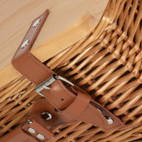 Double Steamed Empty Picnic Basket with Pinewood Lid