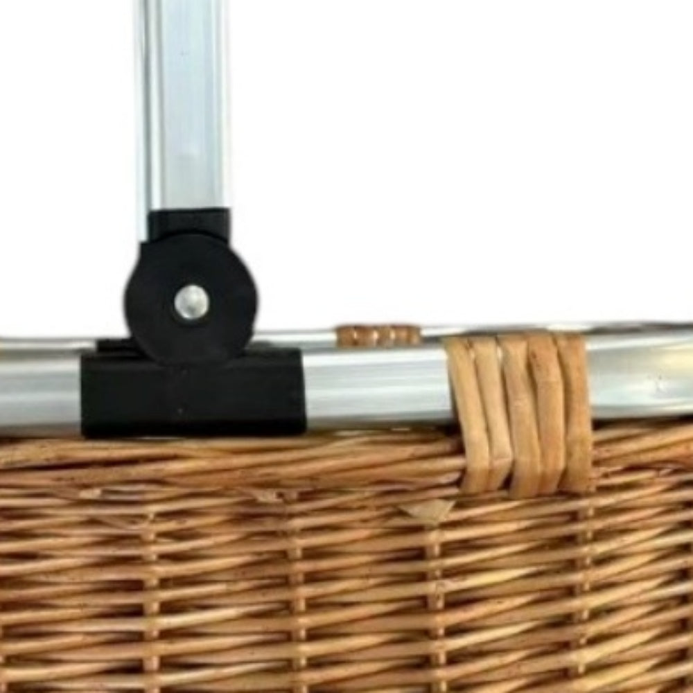 Double Steamed Folding Aluminium  Handle Shopping Basket