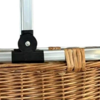 Double Steamed Folding Aluminium  Handle Shopping Basket