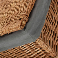 Red Hamper Light Steamed Cotton Lined Storage Basket