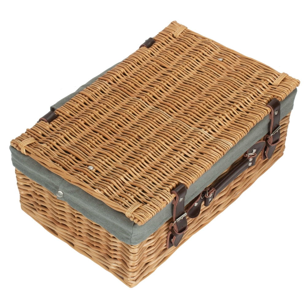 Red Hamper Buff 45cm Picnic Basket