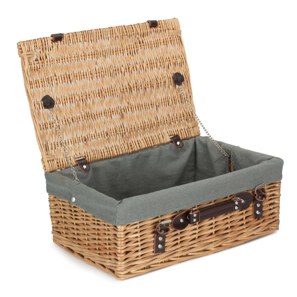 Red Hamper Buff 45cm Picnic Basket