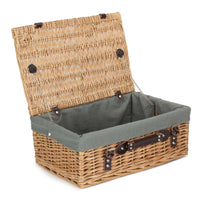 Red Hamper Buff 45cm Picnic Basket