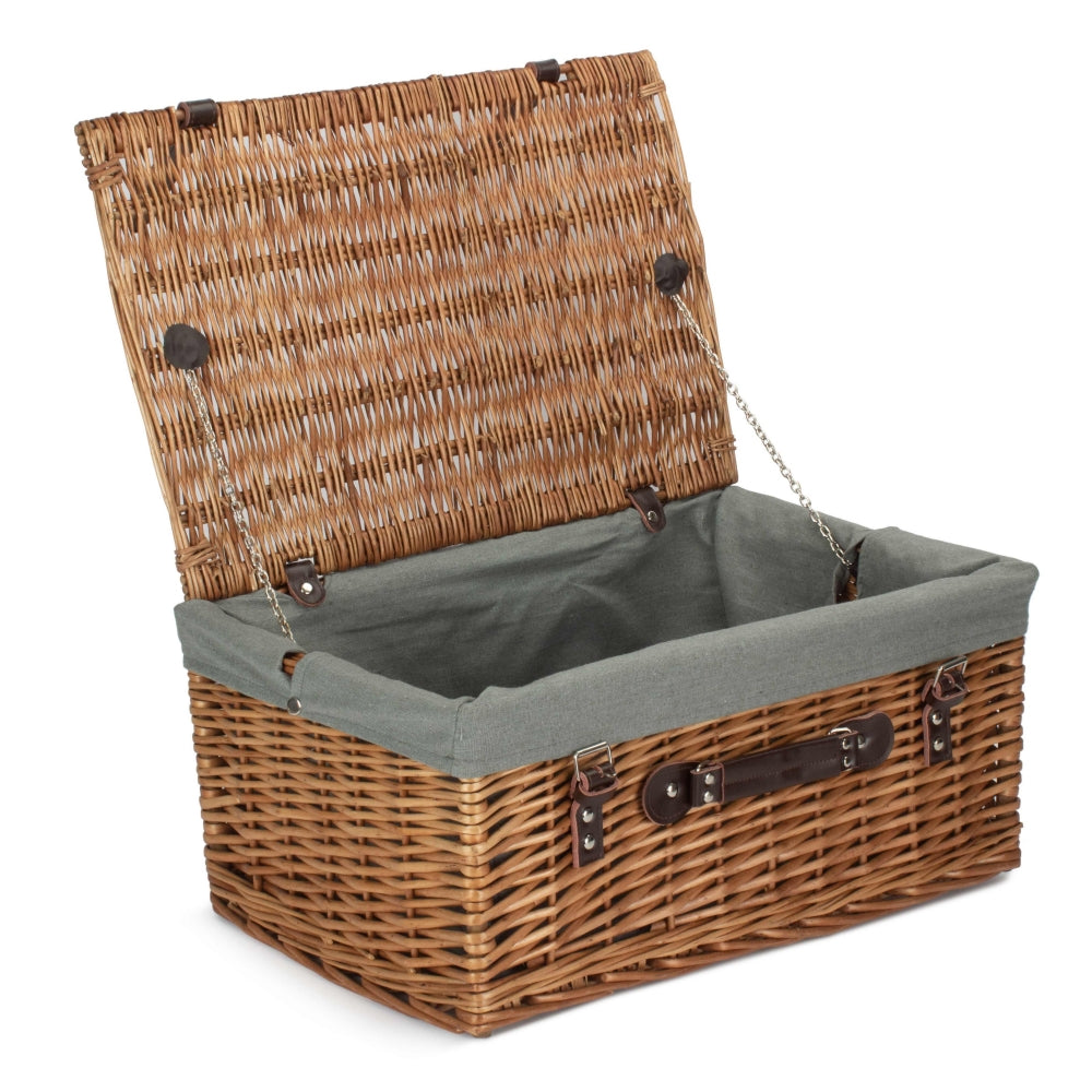 Red Hamper Double Steamed 51cm Picnic Basket