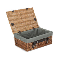 Red Hamper Double Steamed Wicker Picnic Basket