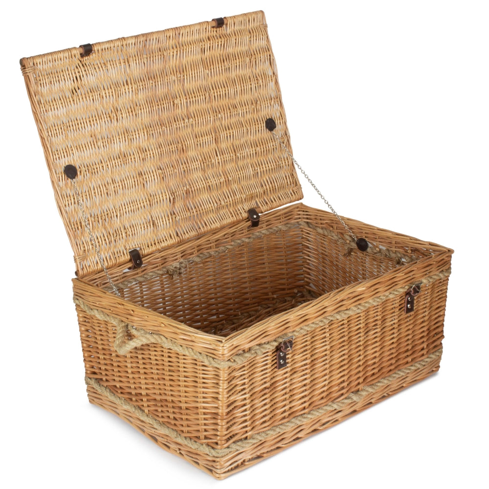 Red Hamper 72cm Rope Handled Trunk Picnic Basket