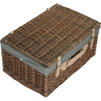 Red Hamper 51cm Antique Wash Wicker Picnic Basket with Cotton Lining