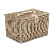 Red Hamper Large Antique Wash Finish Chest Picnic Basket