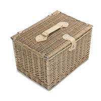 Red Hamper Large Antique Wash Finish Chest Picnic Basket