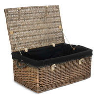 62cm Antique Wash Picnic Basket
