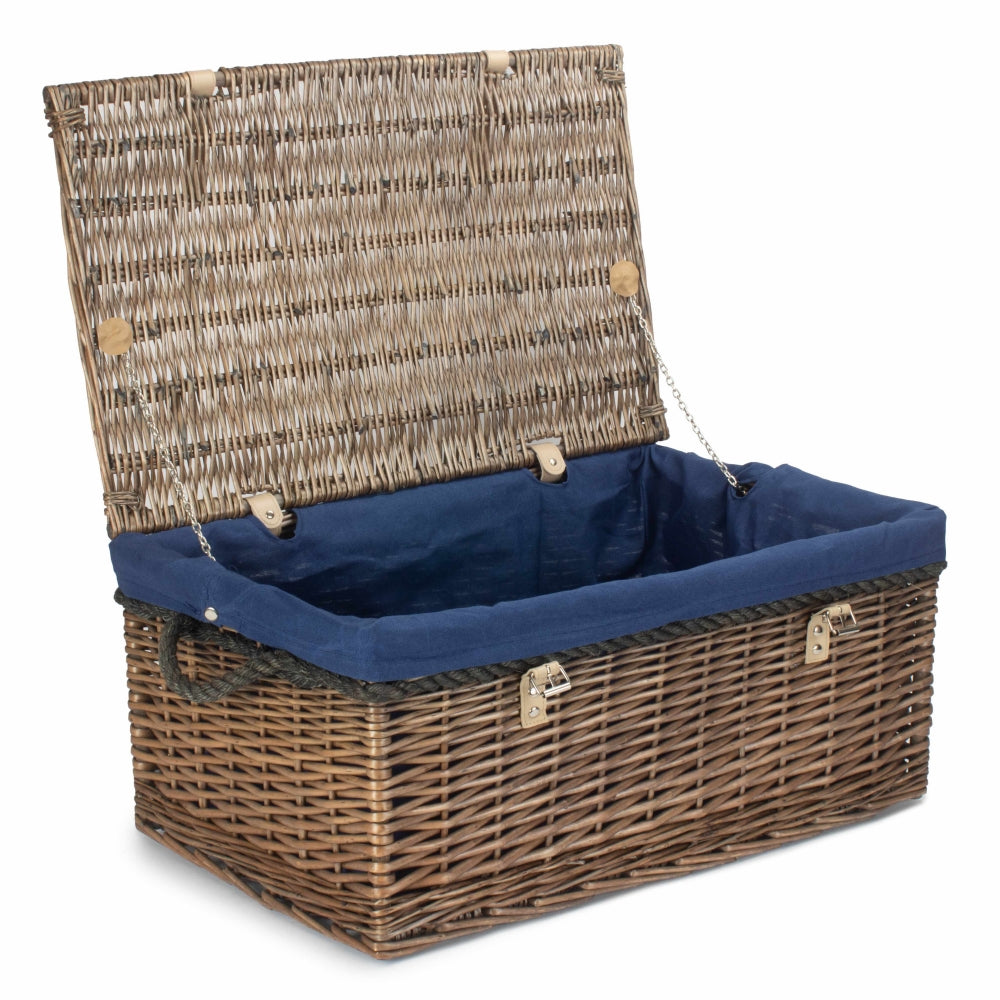 62cm Antique Wash Picnic Basket
