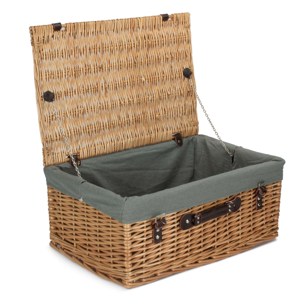 Red Hamper 55cm Buff Empty Picnic Basket