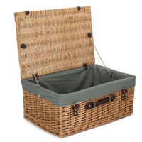 Red Hamper 55cm Buff Empty Picnic Basket