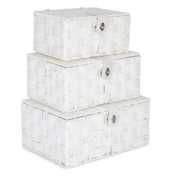 Twisted White Paper Rope Storage Basket
