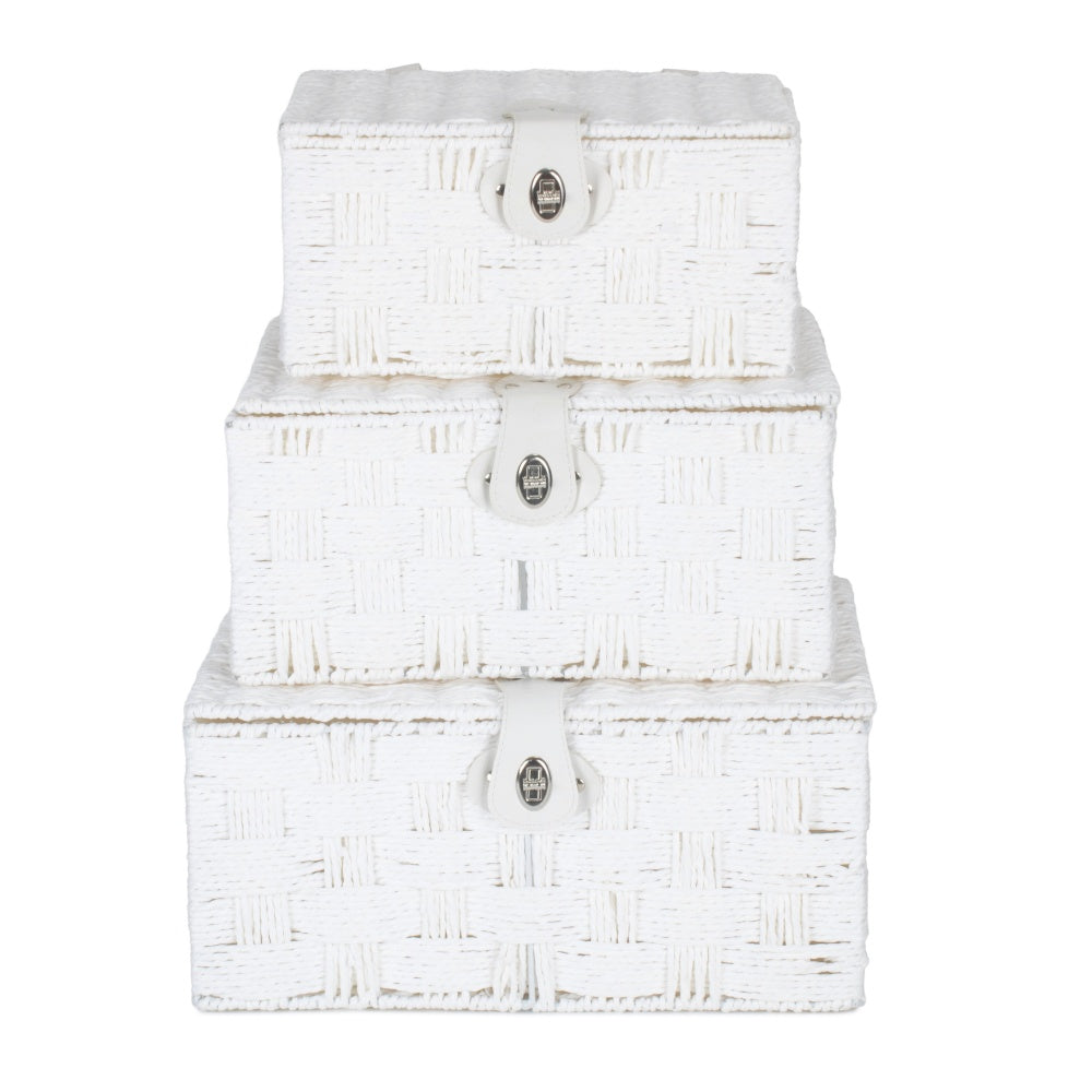 Twisted White Paper Rope Storage Basket