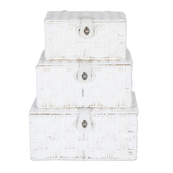 Twisted White Paper Rope Storage Basket