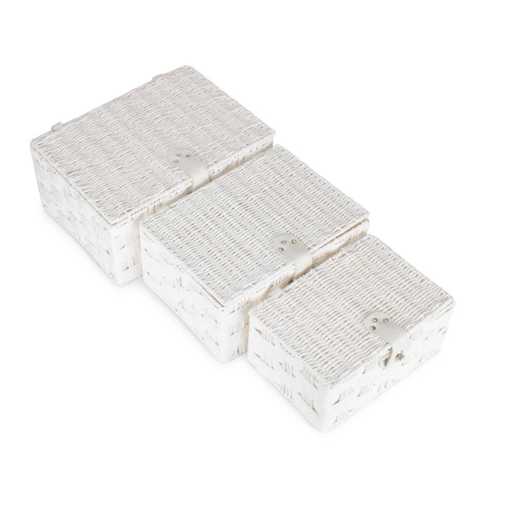 Twisted White Paper Rope Storage Basket