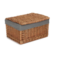 Red Hamper Light Steamed Cotton Lined Storage Basket