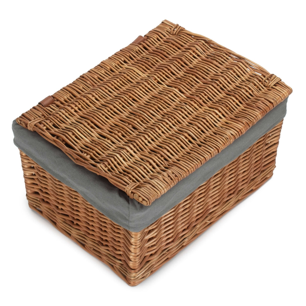 Red Hamper Light Steamed Cotton Lined Storage Basket