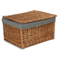 Red Hamper Light Steamed Cotton Lined Storage Basket