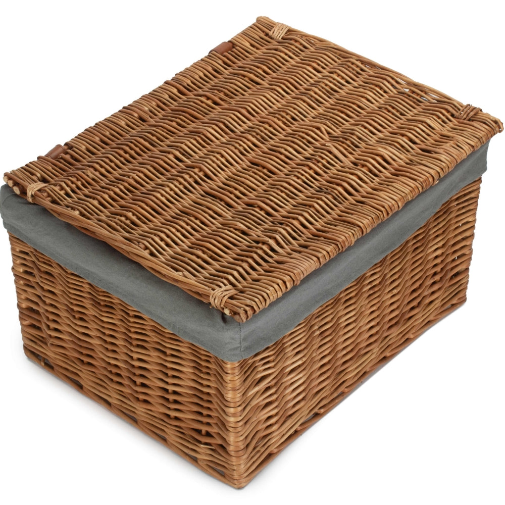 Red Hamper Light Steamed Cotton Lined Storage Basket