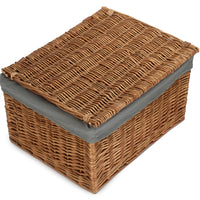 Red Hamper Light Steamed Cotton Lined Storage Basket