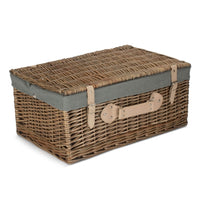 Red Hamper 56cm Antique Wash Picnic Wicker Basket