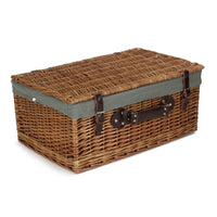 Red Hamper 56cm Double Steamed Picnic Wicker Basket