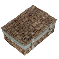 Red Hamper Antique Wash 35cm Empty Wicker Hamper Basket