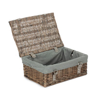 Red Hamper Antique Wash 35cm Empty Wicker Hamper Basket