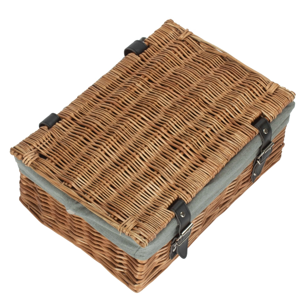 Red Hamper Double Steamed 35cm Empty Wicker Hamper Basket