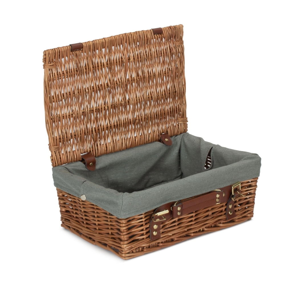 35cm Light Steamed Wicker Picnic Basket